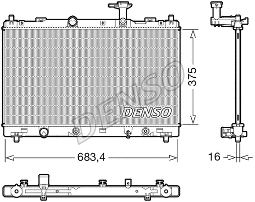 Radiator, engine cooling (DRM47041)