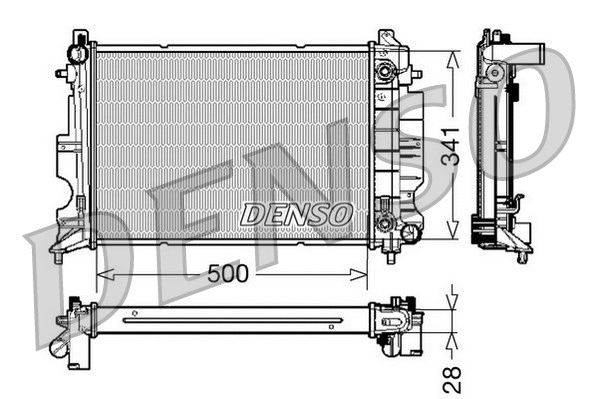 Radiator, engine cooling (DRM25013)