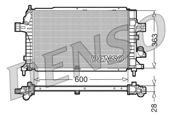 Radiator, engine cooling (DRM20102)