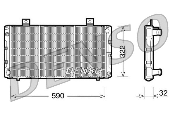 Radiator, engine cooling (DRM25003)