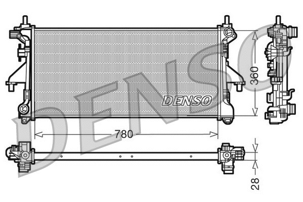 Radiator, engine cooling (DRM09079)