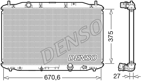 Radiator, engine cooling (DRM40106)