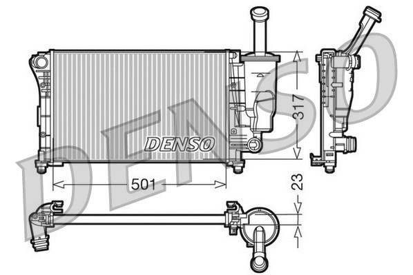 Radiator, engine cooling (DRM09086)
