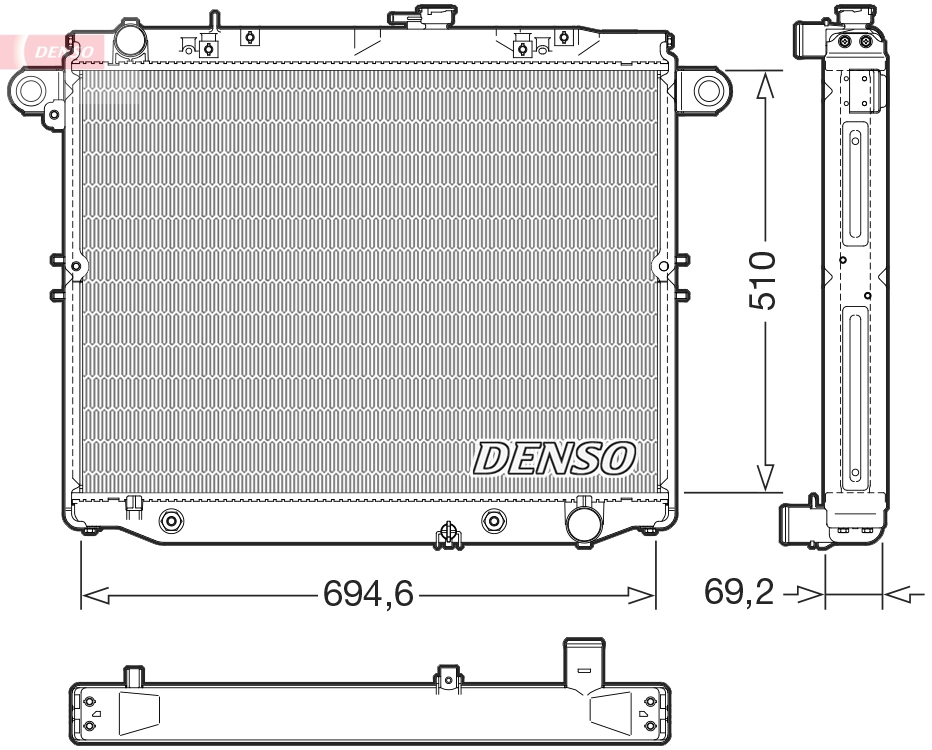 Radiator, engine cooling (DRM50148)
