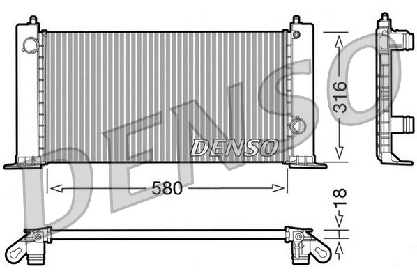 Radiator, engine cooling (DRM09120)