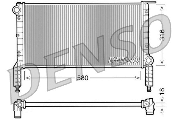 Radiator, engine cooling (DRM09064)