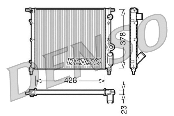 Radiator, engine cooling (DRM23004)