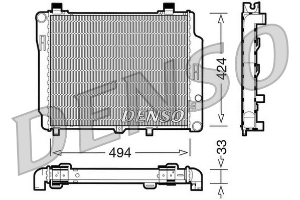 Radiator, engine cooling (DRM17074)