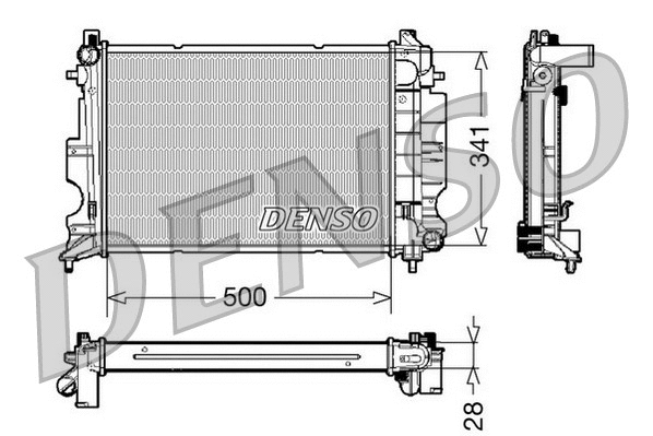 Radiator, engine cooling (DRM25011)