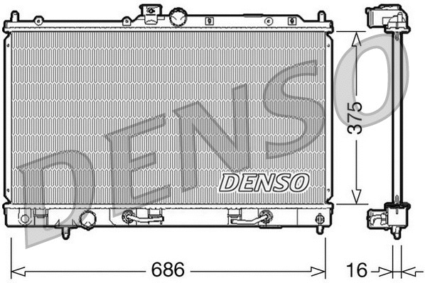 Radiator, engine cooling (DRM45024)