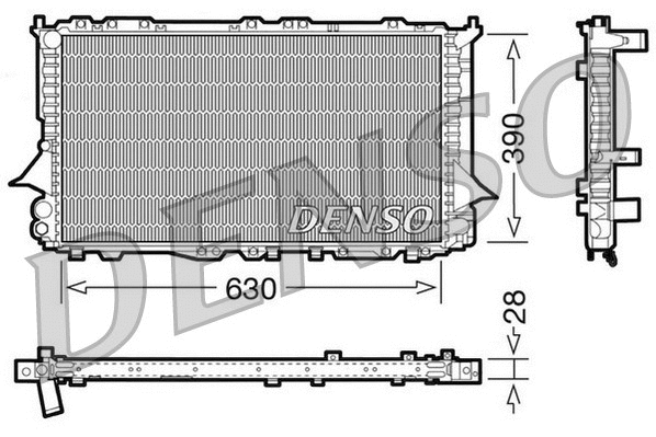 Radiator, engine cooling (DRM02005)