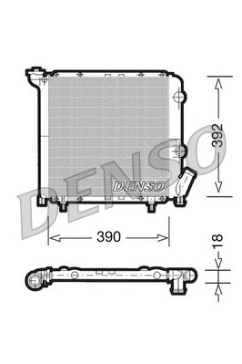 Radiator, engine cooling (DRM23029)