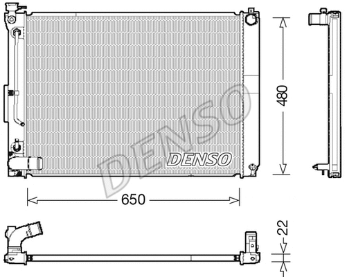Radiator, engine cooling (DRM51012)
