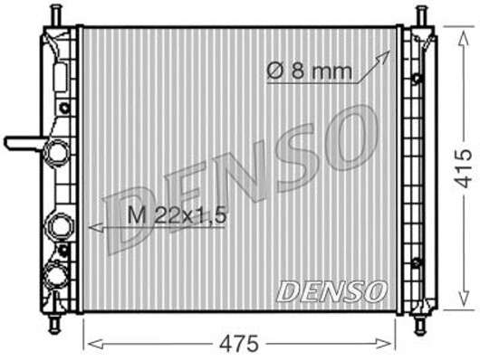 Radiator, engine cooling (DRM09029)