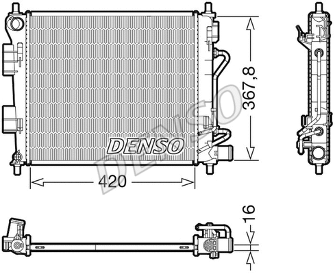 Radiator, engine cooling (DRM41018)