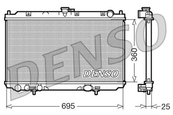 Radiator, engine cooling (DRM46014)