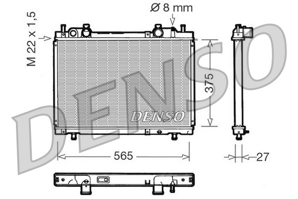 Radiator, engine cooling (DRM09026)