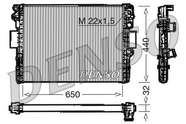Radiator, engine cooling (DRM12005)