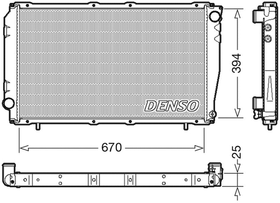 Radiator, engine cooling (DRM36016)