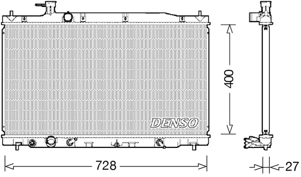 Radiator, engine cooling (DRM40033)