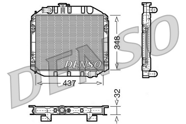 Radiator, engine cooling (DRM10001)