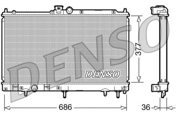 Radiator, engine cooling (DRM45026)