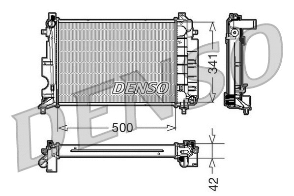 Radiator, engine cooling (DRM25014)
