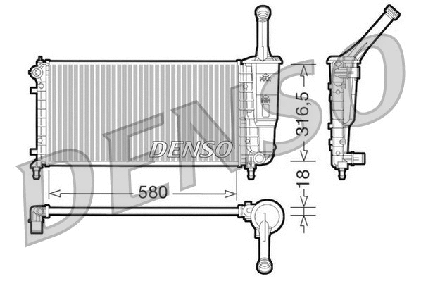 Radiator, engine cooling (DRM13011)
