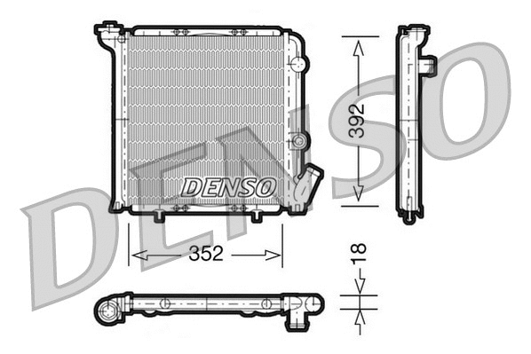Radiator, engine cooling (DRM23071)