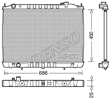 Radiator, engine cooling (DRM46050)