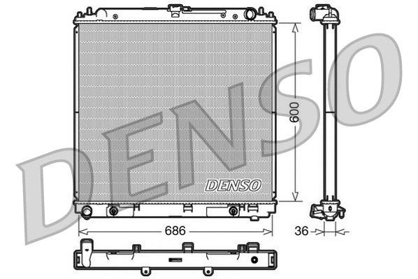 Radiator, engine cooling (DRM46032)