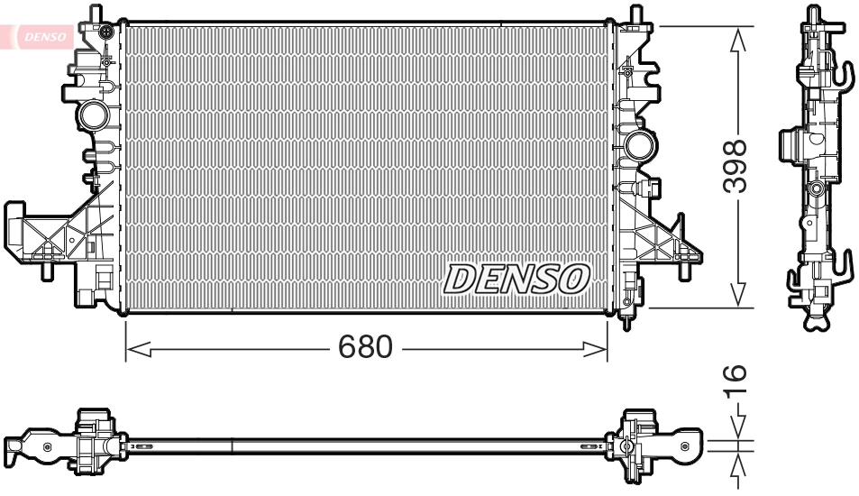 Radiator, engine cooling (DRM20128)