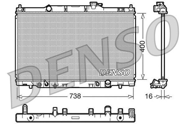 Radiator, engine cooling (DRM40013)