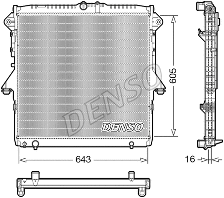 Radiator, engine cooling (DRM10118)