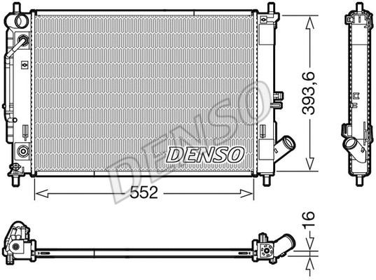 Radiator, engine cooling (DRM41016)