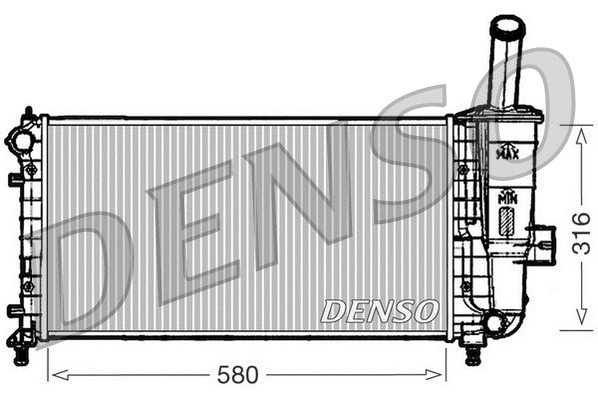 Radiator, engine cooling (DRM09102)