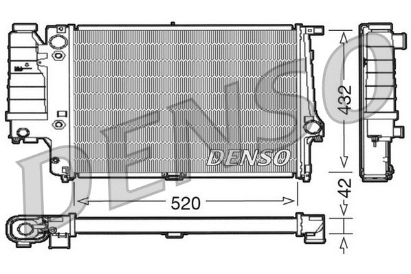 Radiator, engine cooling (DRM05065)