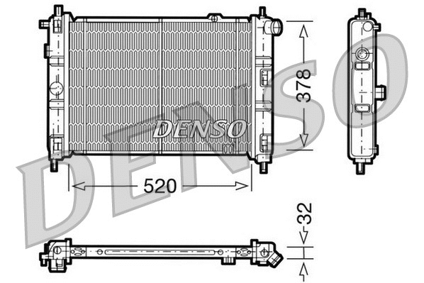 Radiator, engine cooling (DRM20030)
