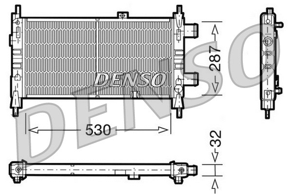 Radiator, engine cooling (DRM20065)