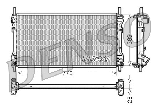 Radiator, engine cooling (DRM10104)