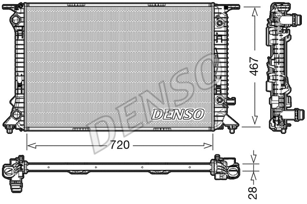 Radiator, engine cooling (DRM02021)
