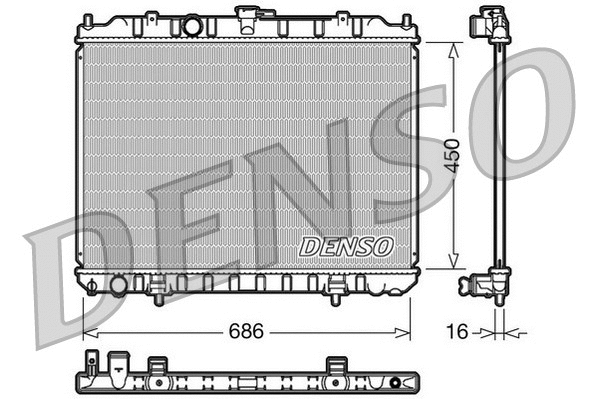 Radiator, engine cooling (DRM46004)