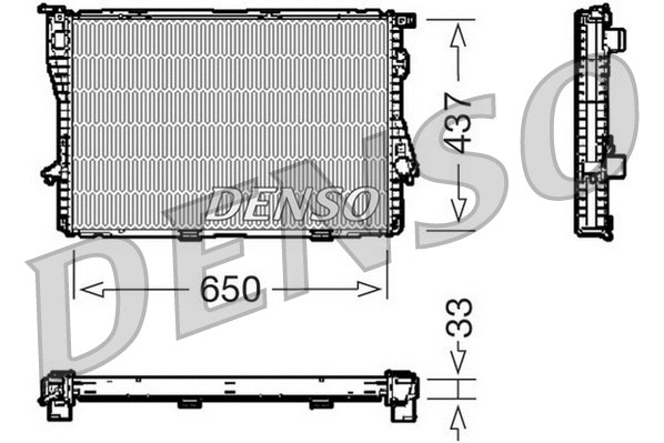 Radiator, engine cooling (DRM05067)