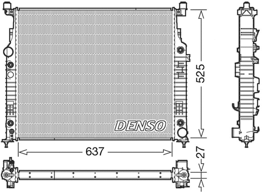 Radiator, engine cooling (DRM17056)
