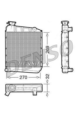 Radiator, engine cooling (DRM24031)