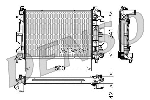 Radiator, engine cooling (DRM25012)