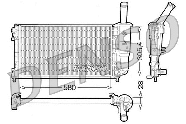 Radiator, engine cooling (DRM09108)