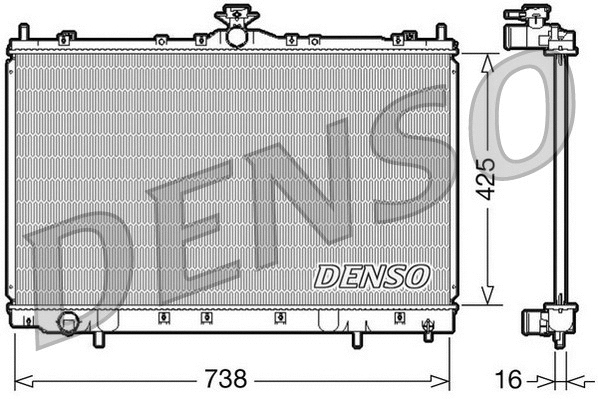 Radiator, engine cooling (DRM45012)