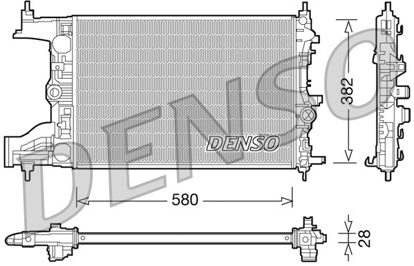 Radiator, engine cooling (DRM20096)
