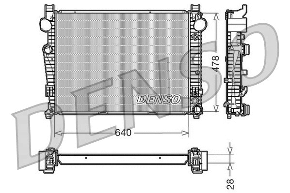 Radiator, engine cooling (DRM17092)